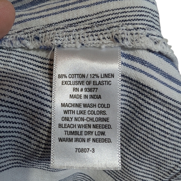 🌊 a.n.a Blue & White Stripe Button Front Midi Dress - NWT | Size Medium - Picture 10 of 10